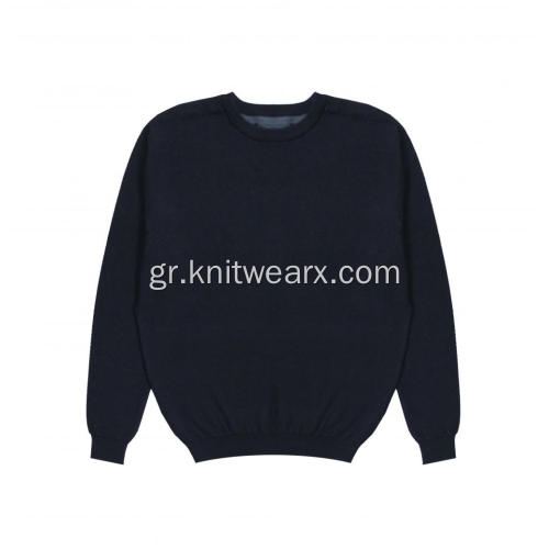 Ανδρικό μαλακό βαμβακερό ανανά υφή Crewneck πουλόβερ